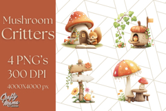 Whimsical Woodland Animal Village PNG Clipart Fantasy Forest Product Image 1