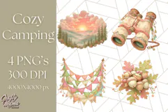 Camping Icons Clipart PNG, Adventure Outdoors Clip Art Product Image 1