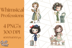Cute Career Clipart Watercolor Professions Clip Art for Kids Product Image 1