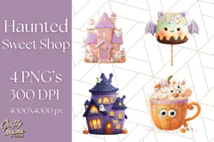 Haunted Sweet Shoppe PNG Clipart, Pastel Halloween Bakery Product Image 1