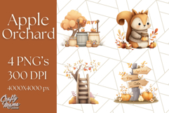 Woodland Apple Orchard Festival PNG Fall Clipart Product Image 1