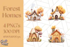 Autumn Treehouse & Woodland Cabin PNG Clipart Product Image 1
