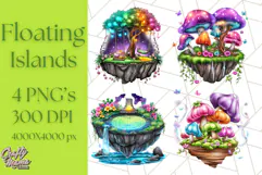 Bright Floating Island PNG Clipart for Fantasy Worlds & Maps Product Image 1