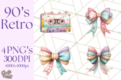 Pastel Retro 90s PNG, Cute Aesthetic Clipart, Checkerboard Product Image 1