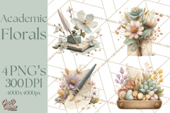 Spring Dark Academia Floral Botanical PNG Clipart Product Image 1