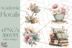 Spring Dark Academia Floral Botanical PNG Clipart Product Image 1