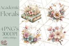 Spring Dark Academia Floral Botanical PNG Clipart Product Image 1