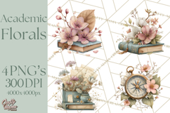 Spring Dark Academia Floral Botanical PNG Clipart Product Image 1