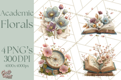 Spring Dark Academia Floral Botanical PNG Clipart Product Image 1