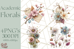 Spring Dark Academia Floral Botanical PNG Clipart Product Image 1