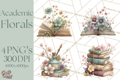 Spring Dark Academia Floral Botanical PNG Clipart Product Image 1