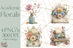 Spring Dark Academia Floral Botanical PNG Clipart Product Image 1