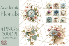 Spring Dark Academia Floral Botanical PNG Clipart Product Image 1