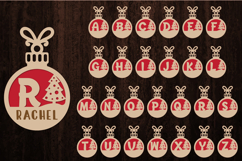 Christmas Alphabet Bundle, Christmas Balls, Christmas Laser Product Image 1