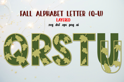 Fall Letters Q-U Layered cut Files Product Image 1