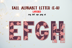 Fall Letters E-H Layered cut Files Product Image 1