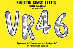 Bulletin Board Alphabet Letters Ready to Print - Cow Pattern Product Image 1