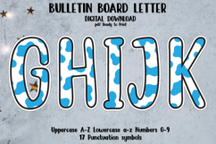 Bulletin Board Alphabet Letters Cow Pattern Ready to Print Product Image 1