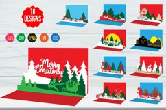 10 Christmas Pop-Up Papercut Bundle | 3D Layered Papercut Product Image 1
