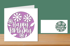 Happy Birthday Papercut Card, Birthday Card Template Product Image 1