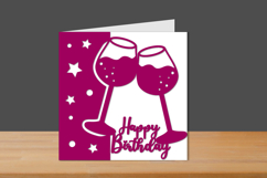 Birthday Papercut Card, Birthday Card, Birthday Cut files Product Image 1