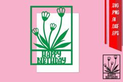 Happy Birthday Template, Birthday Paper cut Product Image 1