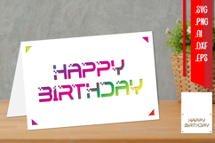 Simple Birthday Card, Birthday Insert Card, Cricut Insert Product Image 1