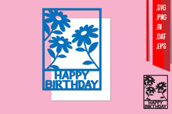 Happy Birthday Template, Birthday Paper cut Product Image 1