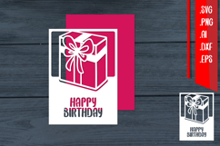 Birthday Card, Birthday Template, Happy Birthday, Gift Box Product Image 1