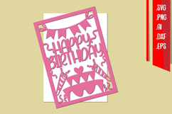 Happy Birthday Papercut, Birthday Cut Files Product Image 1