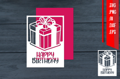 Birthday Card, Birthday Template, Happy Birthday, Gift Box Product Image 1