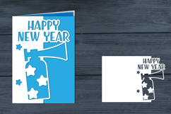 Happy New Year Card , New Year Papercut Product Image 1