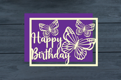 Happy Birthday Butterfly Cut Files Product Image 1