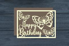 Happy Birthday Butterfly Cut Files Product Image 1