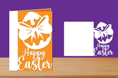 Happy Easter Papercut Card, Easter Folded Card Product Image 1