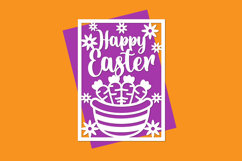 Happy Easter Papercut, Easter Card, Happy Easter Cut files Product Image 1