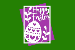 Happy Easter Papercut, Easter Card, Happy Easter Cut files Product Image 1