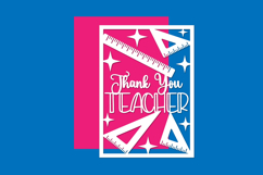Thank you Teacher Card Paper cut files Product Image 1