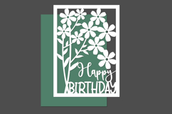 Happy Birthday Flowers Cut files Product Image 1