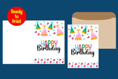 Watercolor Birthday Card Printable With Envelope Product Image 1
