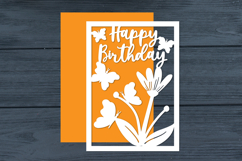 Happy Birthday Flowers Cut files Product Image 1