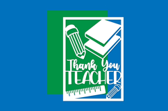 Thank you Teacher Card Paper cut files Product Image 1