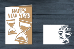 Happy New Year Card , New Year Papercut, New year template Product Image 1