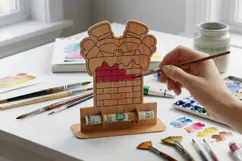 Paintable Christmas Money Holder Stand Product Image 1