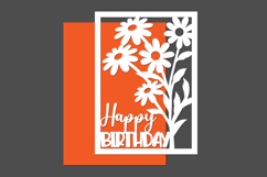 Happy Birthday Flowers Cut files Product Image 1