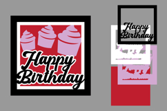 Happy Birthday Layered Papercut, Birthday Card Layered Product Image 1