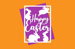Happy Easter Papercut, Easter Card, Happy Easter Cut files Product Image 1