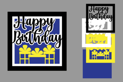 Happy Birthday Layered Papercut, Birthday Card Layered Product Image 1