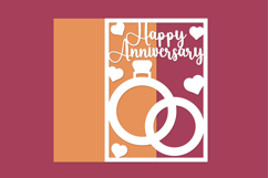 Happy Anniversary, Anniversary Card Papercut Product Image 1