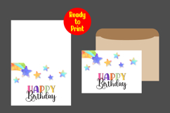 Watercolor Birthday Card Printable With Envelope Product Image 1